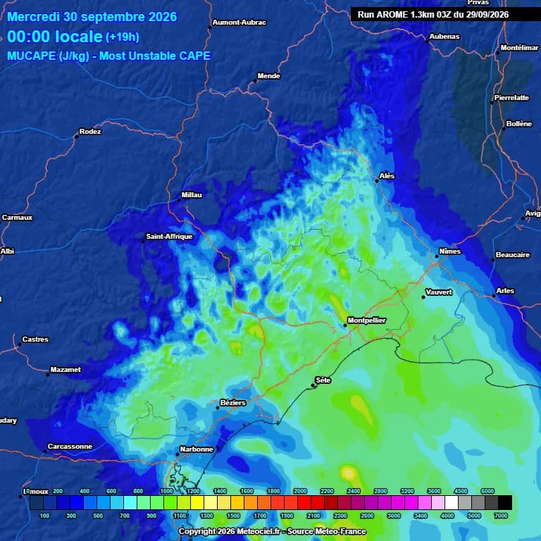 MUCAPE / AROME 1.3km